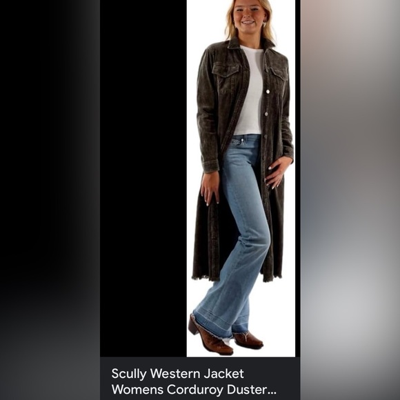 Scully western Corduroy duster L jacket/dress - Picture 6 of 12